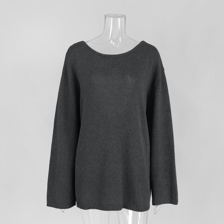Sweter damski z odkrytymi plecami