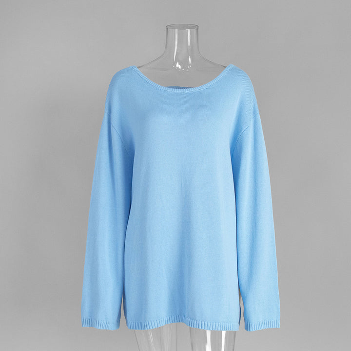 Sweter damski z odkrytymi plecami