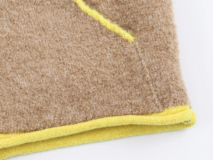 Damska dzianinowa kurtka z lamówkami