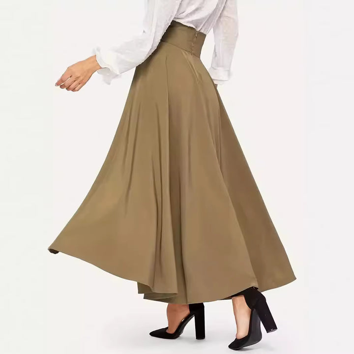 Spódnica maxi khaki
