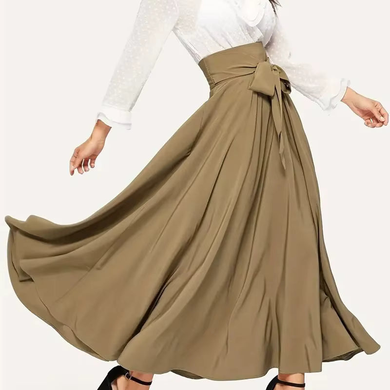 Spódnica maxi khaki