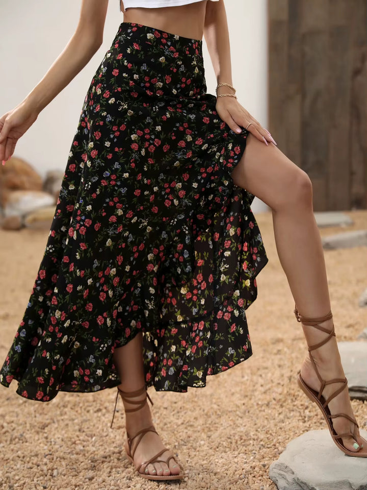 Kwiecista spódnica midi