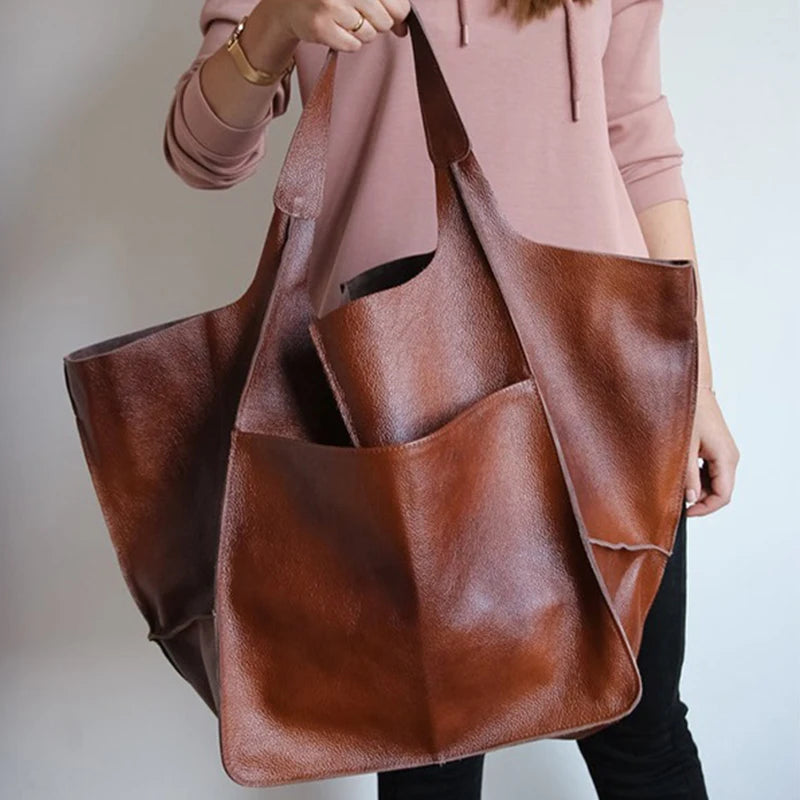 Duża torba shopper z kieszenią