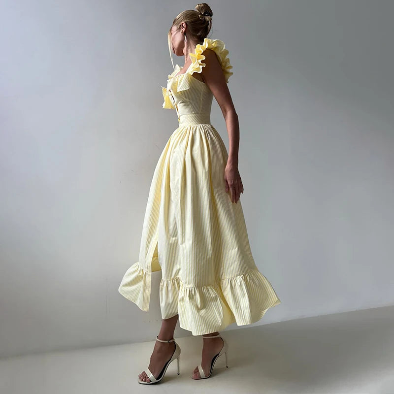Elegancka koszulowa sukienka maxi