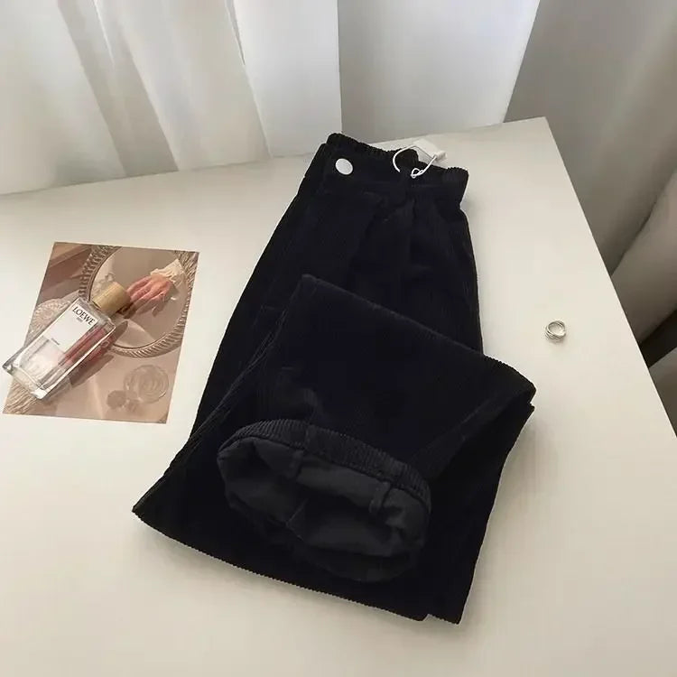 Sztruksowe spodnie typu baggy