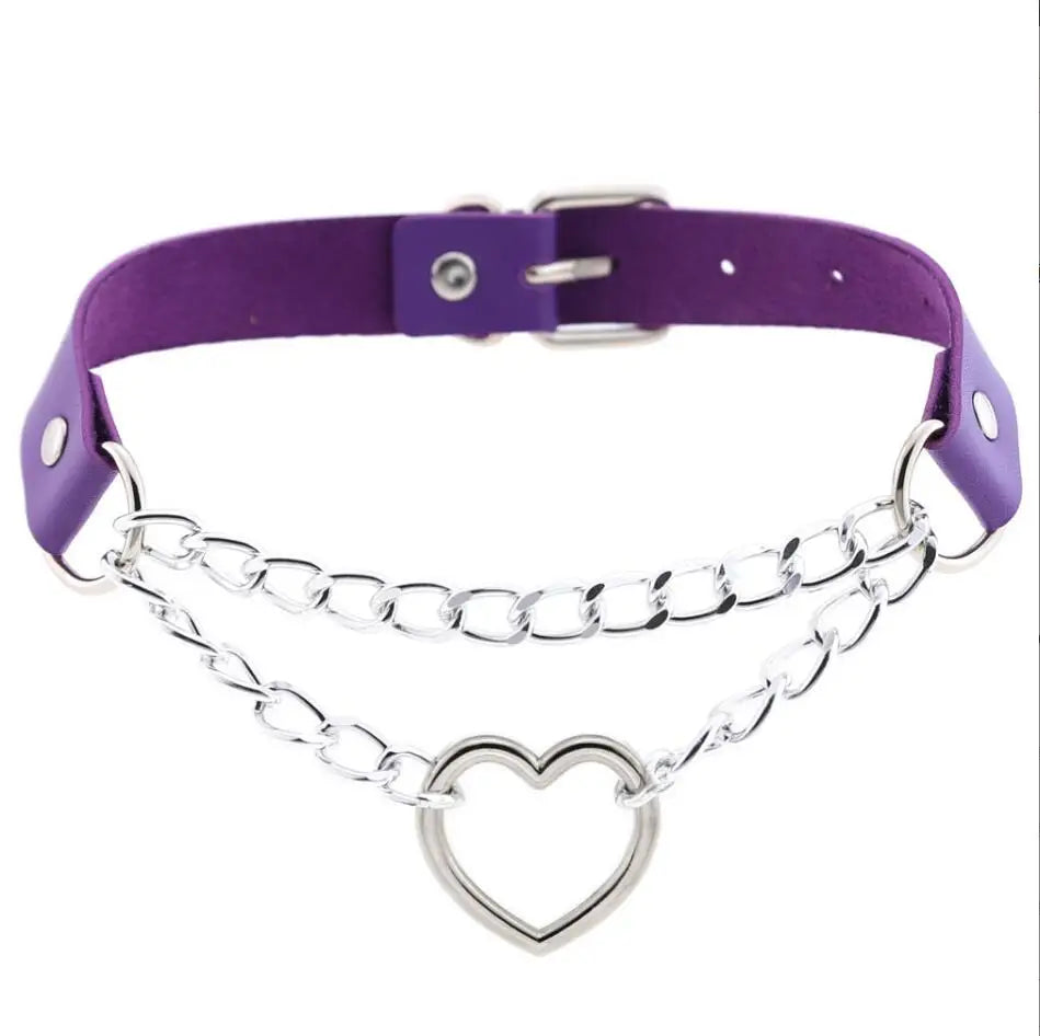 Choker z sercem