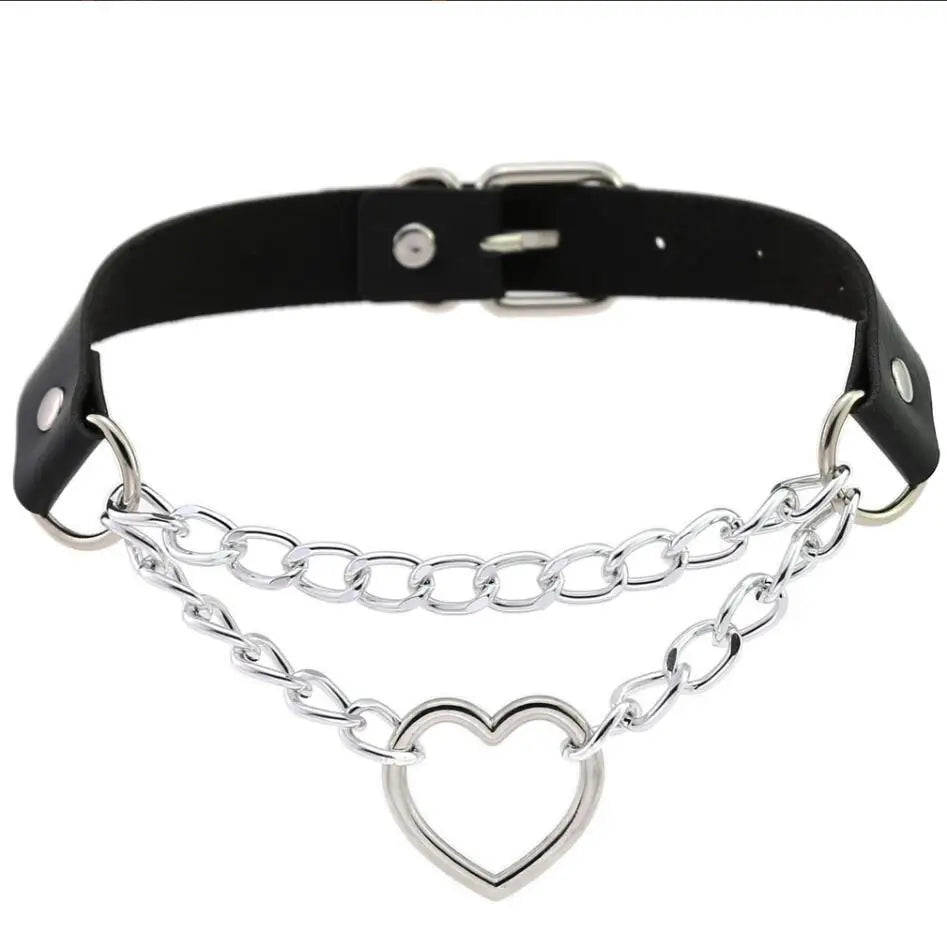 Choker z sercem