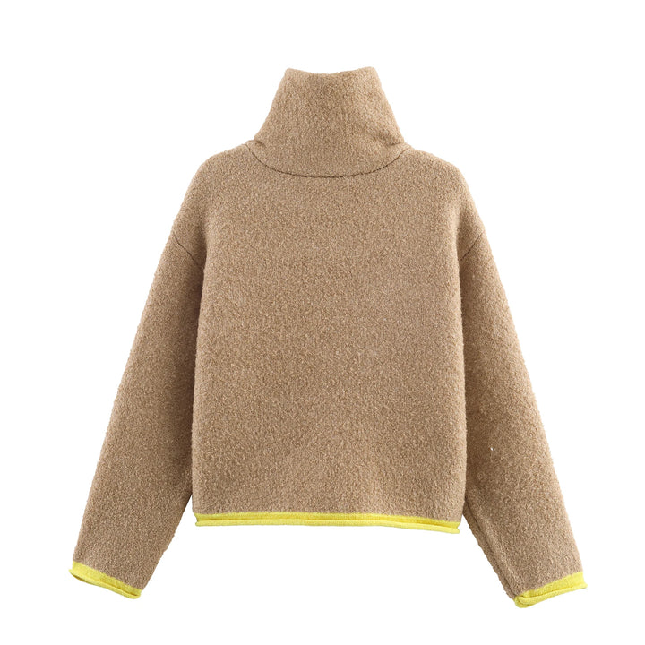 Damska dzianinowa kurtka z lamówkami