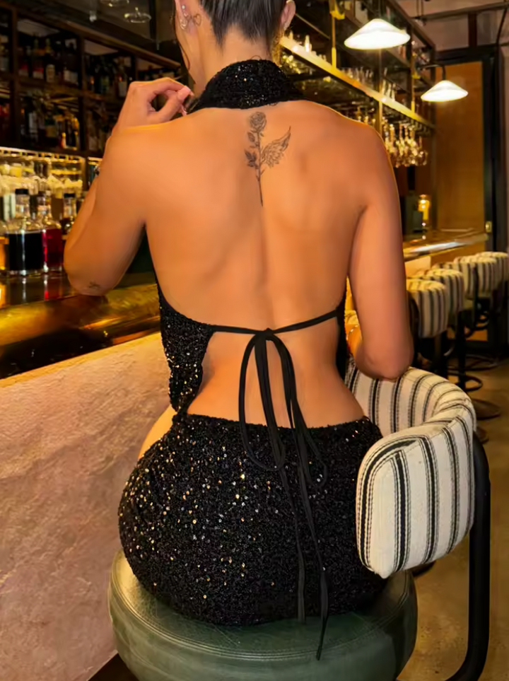 Damski cekinowy zestaw