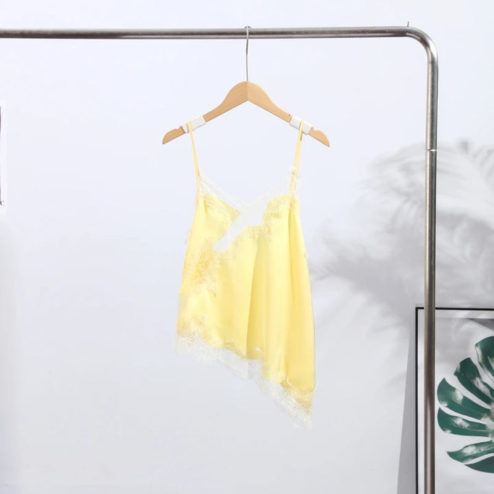 Koronkowy damski top na ramiączkach