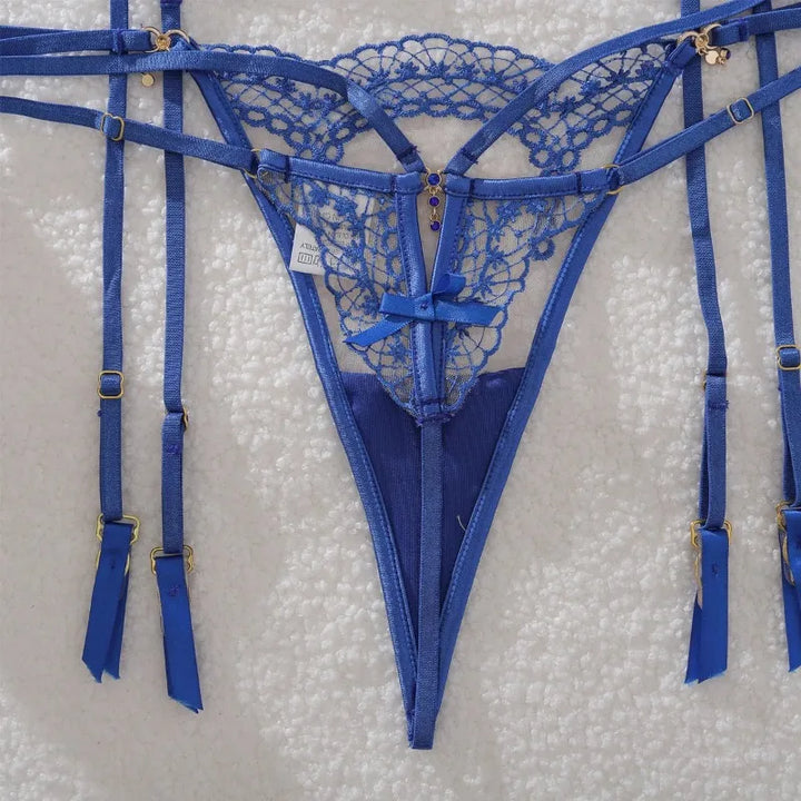 Niebieski komplet bielizny