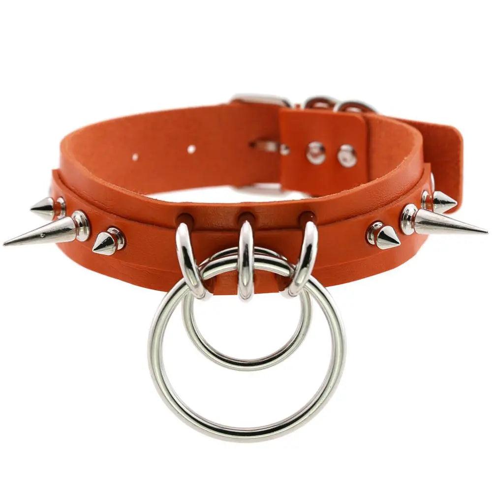 Skórzany choker