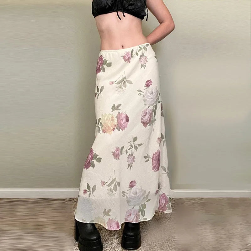 Spódnica maxi w kwiaty