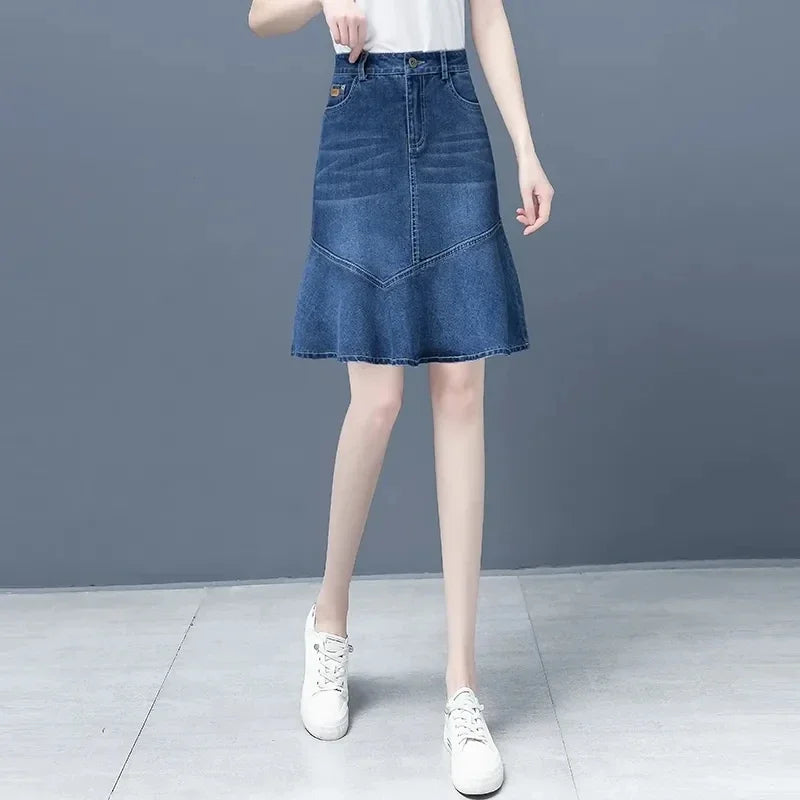 Spódnica midi denim